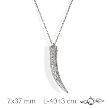 Colgante de plata con circonitas brillantes