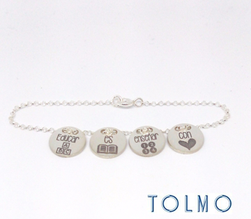 Pulsera para la profesora educar es enseñar con el corazon