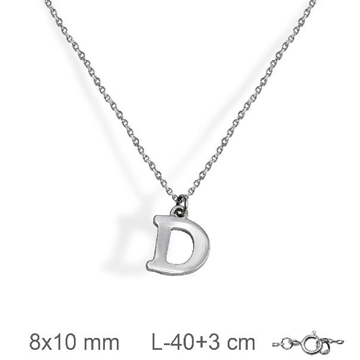 Foto de Colgante con cadena letra D