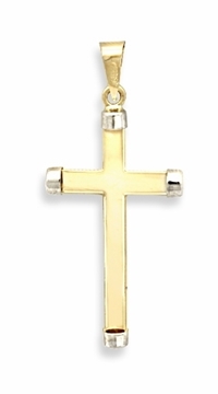 Cruz de oro bicolor