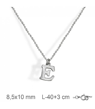 Foto de Colgante con cadena letra E