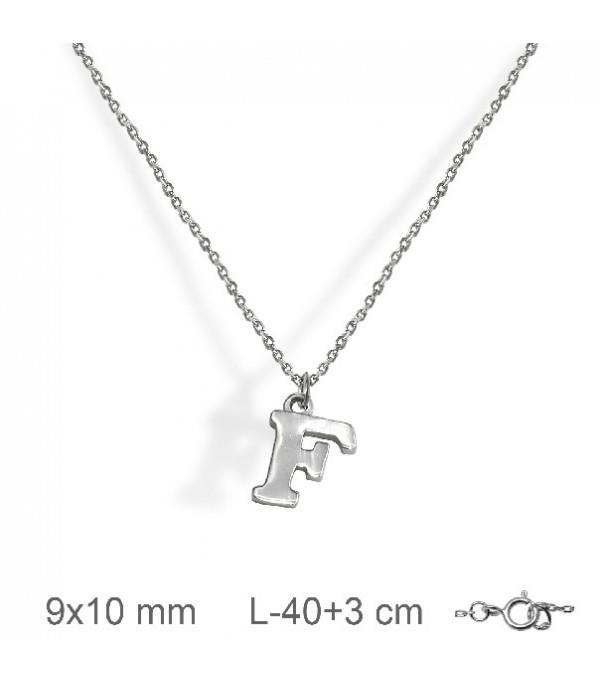 Colgante con cadena letra F TOLMO JOYEROS