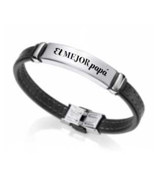 Foto de Pulsera de acero -El mejor papá-