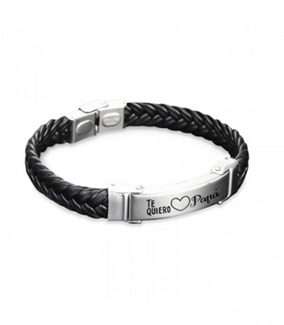 Foto de Pulsera de acero -Te quiero Papá-