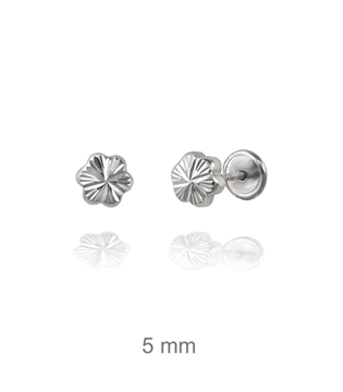 Foto de Dormilón de plata flor tallada 5mm