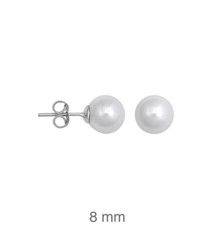 Foto de Pendientes de plata perla shell 8mm