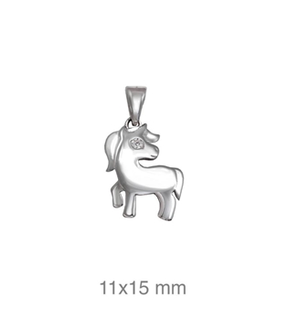 Foto de Colgante de plata unicornio