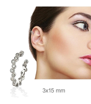 Foto de Earcuff de plata circonitas