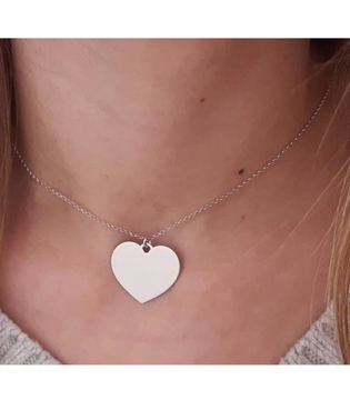Foto de Gargantilla de plata corazón