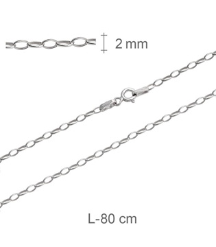 Foto de Cadena de plata Romy 0.30 80cms