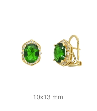 Foto de Pendientes de plata con baño de oro y cierre omega