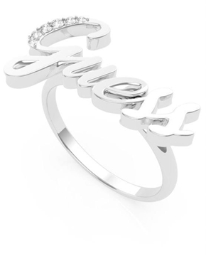 Foto de GU GUESS SCRIPT CRYSTALS RING RH