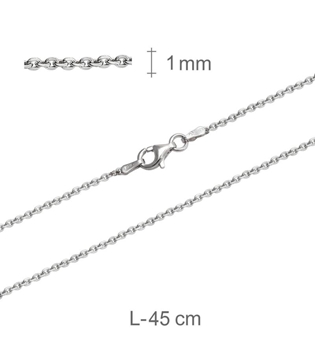 Foto de CADENA PLATA 41TR 0.50 -45CM