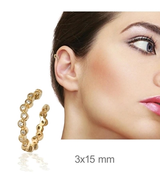 Foto de PENDIENTE PLATA B.ORO EAR CUFF ZTAS