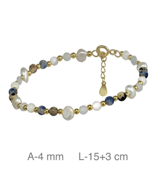 Foto de PULSERA PLATA B.ORO PIEDRAS