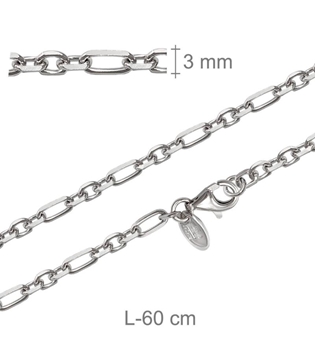 Foto de Cadena de plata de 60 cms.