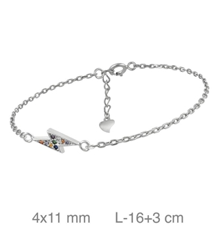 Foto de PULSERA PLATA RAYO ZTAS COLOR
