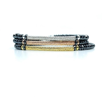 Foto de Pulsera Hematite tubo liso martilleado