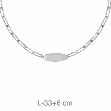 Foto de Choker plata cadena y placa