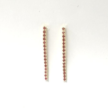 Foto de PENDIENTES AMOR LARGOS PLATA BAÑO ORO