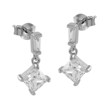 Foto de Pendientes largos wedding plata cz