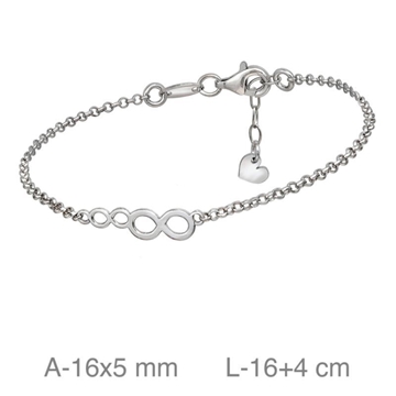 Foto de PULSERA DE PLATA CON INFINITOS