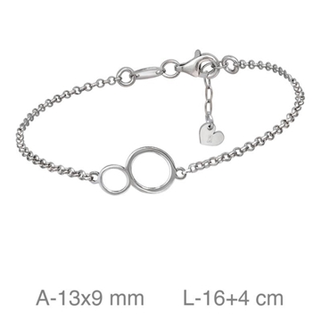Foto de PULSERA DE PLATA CIRCULOS