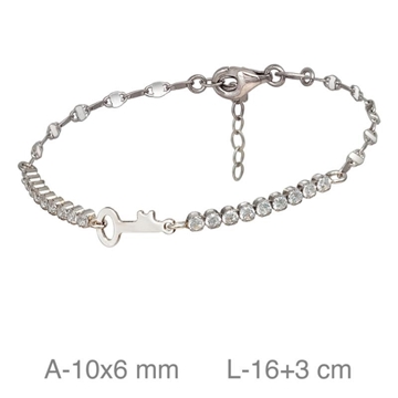 Foto de PULSERA DE PLATA RIVIERE LLAVE