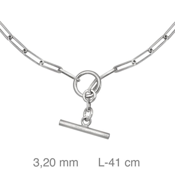 Foto de CHOKER DE PLATA CON CADENA