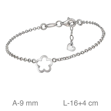 Foto de PULSERA DE PLATA FLOR