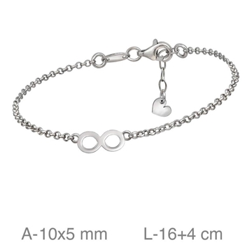 Foto de PULSERA DE PLATA INFINITO