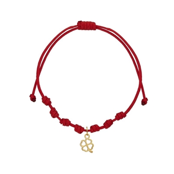 Foto de PULSERA ORO 18K CON 7 NUDOS TRÉBOL MINI Y NYLON