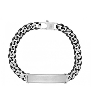 Foto de PULSERA PLACA DE ACERO NEGRO