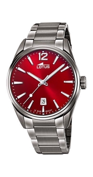 Foto de Reloj LOTUS analógico de acero galvanizado